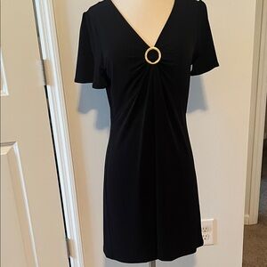 Michael Kors Black Tunic with Gold Ring Detail